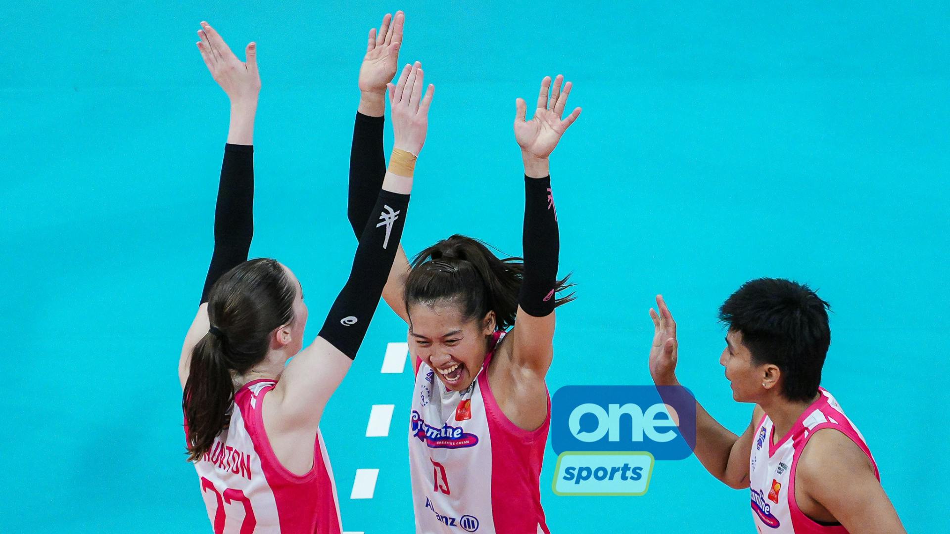 Double career-highs for Erica Staunton and Bernadeth Pons help Creamline complete epic PVL semis comeback vs. Cignal